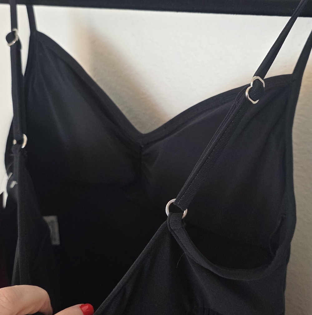 🚨NEW MAGICSUIT Bubbles Gathered Tankini Swim Top In Black Modest Size 16 - Picture 6 of 10